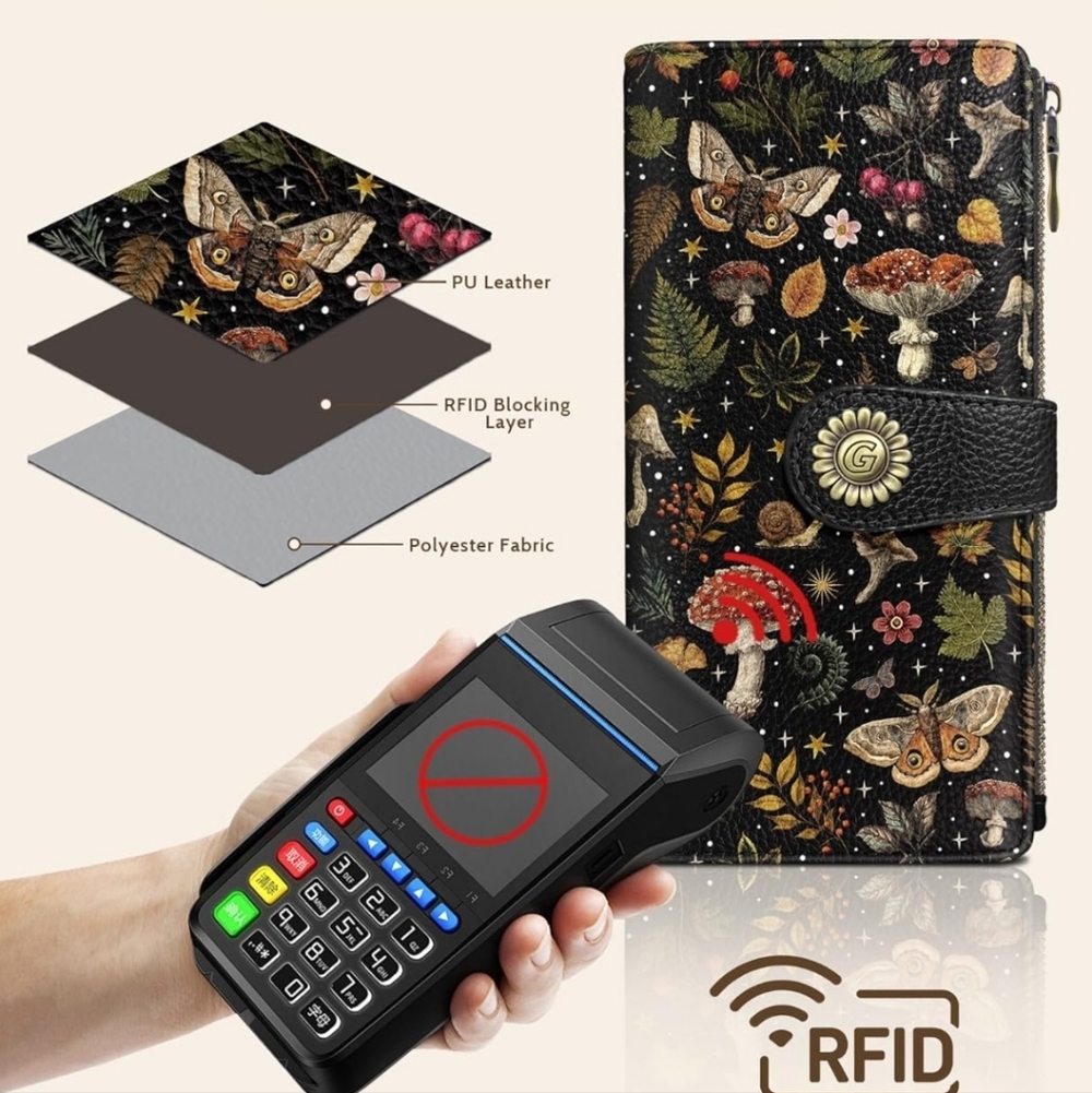 Floral RFID Blocking Wallet Case